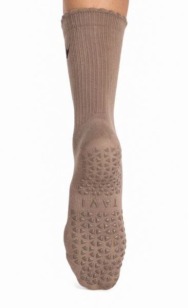 Tavi Noir Grip Socks Kalea Scallop - Pebble - 2