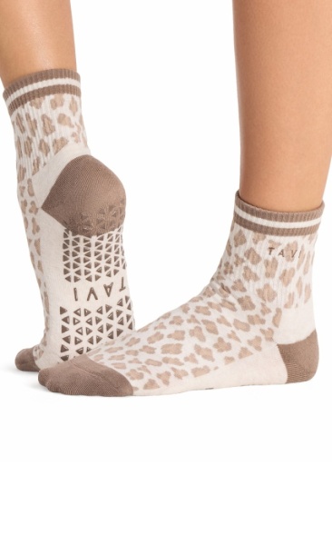 Tavi Noir Grip Socks Aria - Leopard Sand