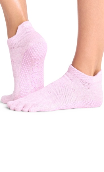 Toesox Low Rise Full Toe - Rosy Melange