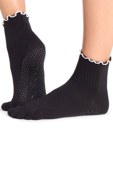 Toesox Grip Sokken Melody Ruffle - Ebony